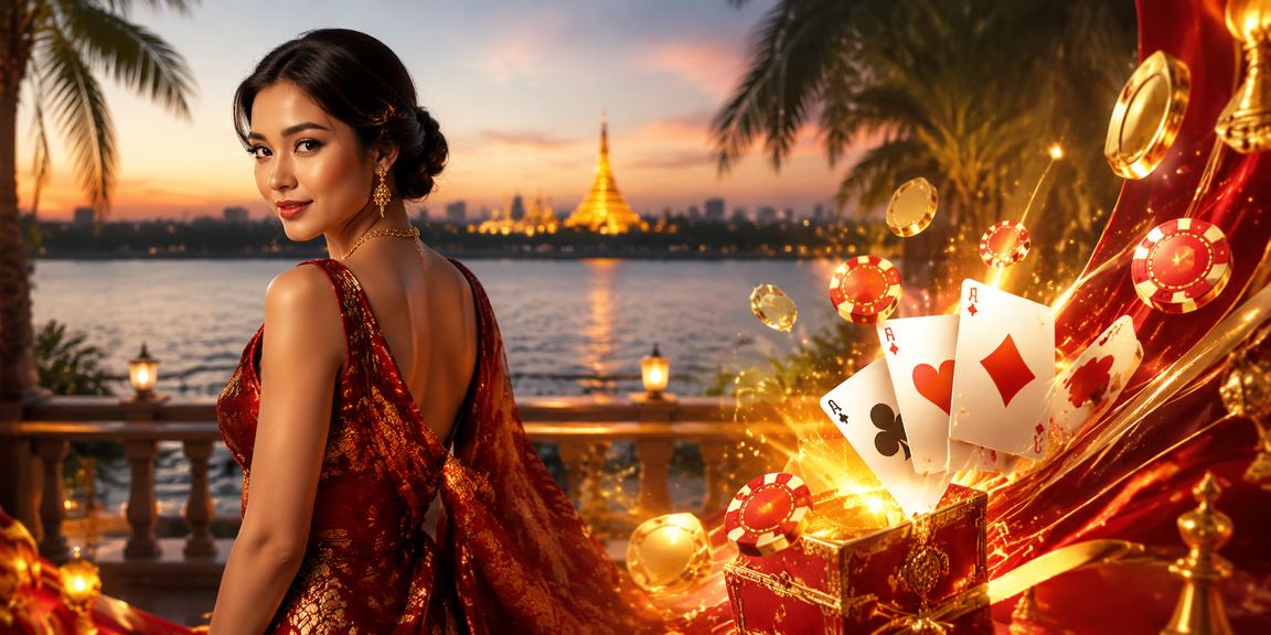 ရန်ကုန်မြို့အနီး Inya လေက ဂိမ်းများကိုကစားနေသည့် ဓာတ်ပုံ